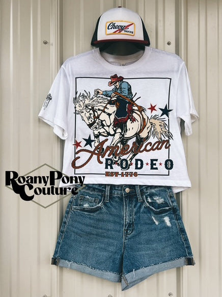 American Rodeo Womens Cropped T-Shirt