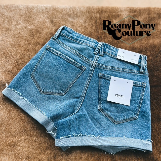 Cool It Cowboy Denim Cuffed Shorts