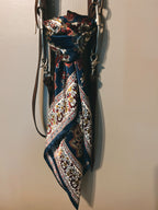 35" Wild Rag - Navy, Maroon, Cream Paisley