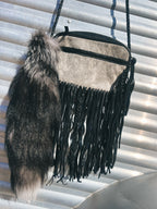 Silver Fox Tail Purse Hanger