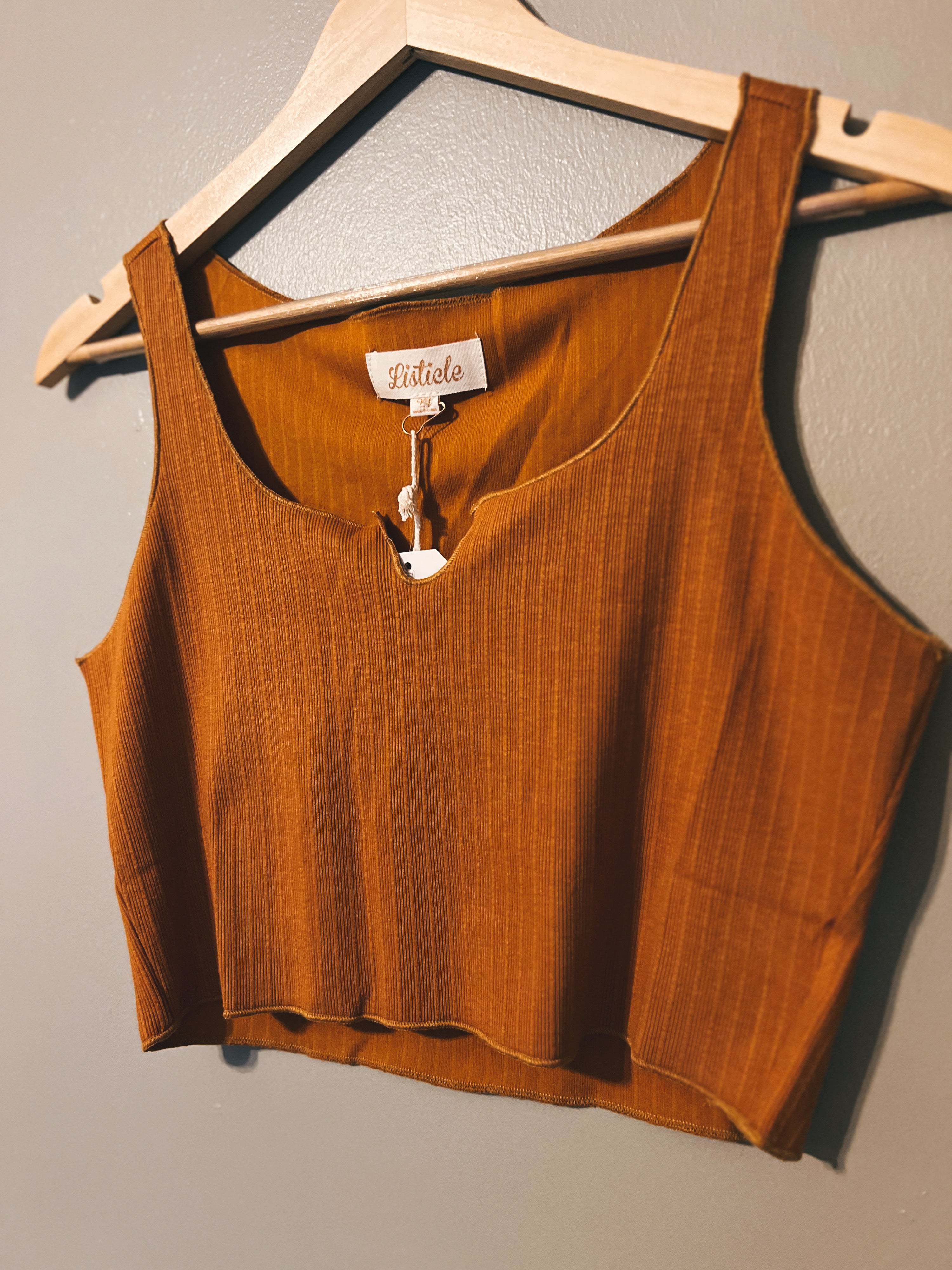 Rusty Orange Cropped Tank