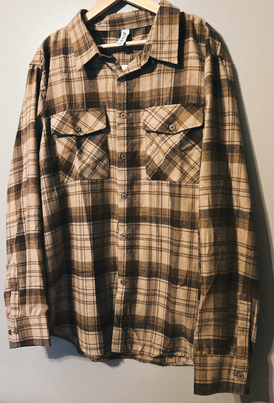 Brown Tone Plaid Flannel