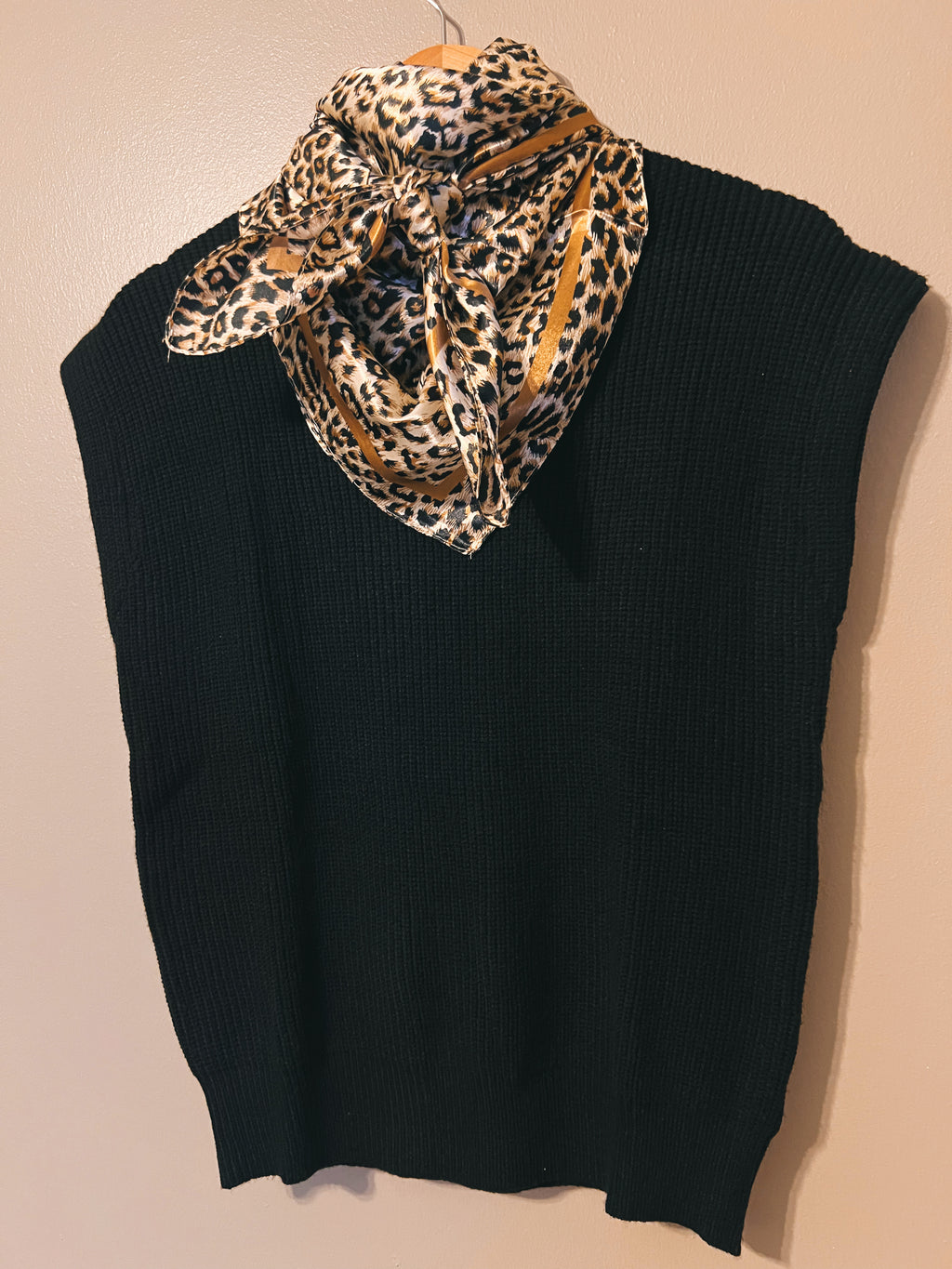 Black Sleeveless Sweater