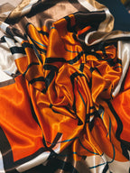 35" Wild Rag - Oranges, Browns, Rose