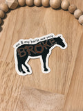 Broke Horse Sticker