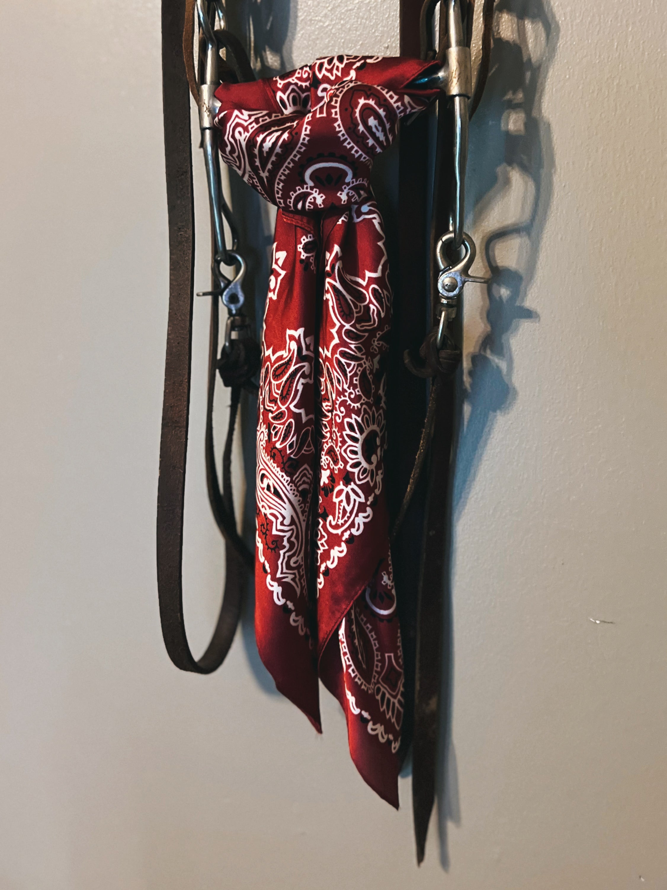 28" Bandana Print Wild Rag - Maroon