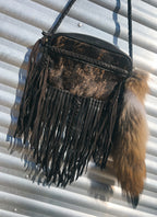 Brown Cowhide Fringe Handbag
