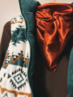 Corduroy Reversible Aztec Puffer Vest