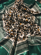 35" Wild Rag - Green & Leopard