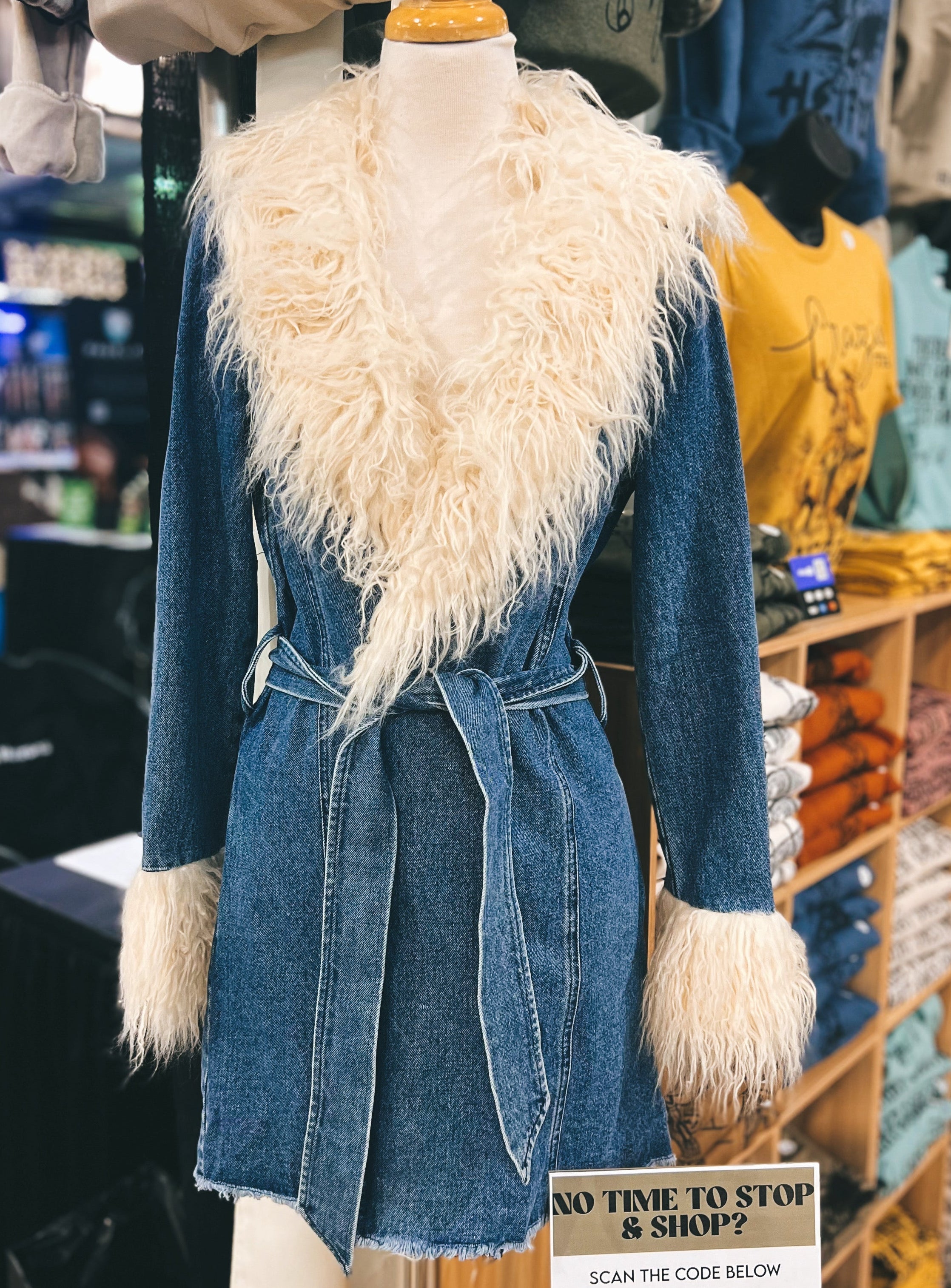 Denim & Fur Coat