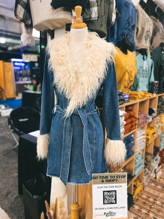 Denim & Fur Coat