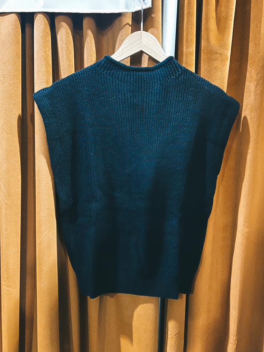 Black Sleeveless Sweater