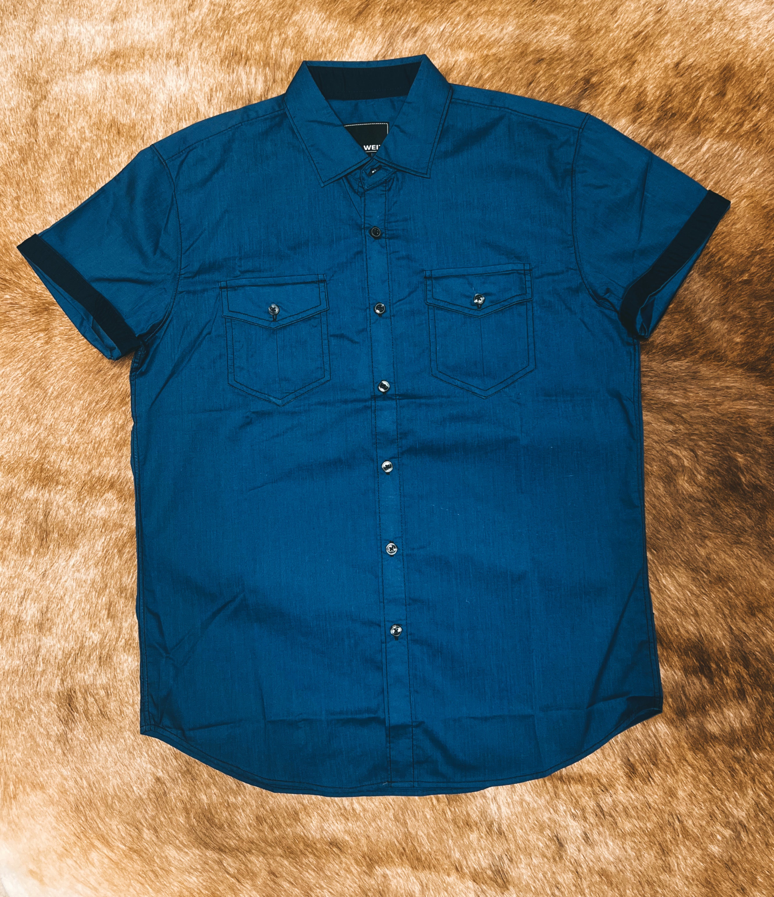 Mens Short Sleeve Button Up